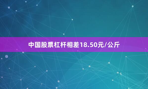 中国股票杠杆相差18.50元/公斤